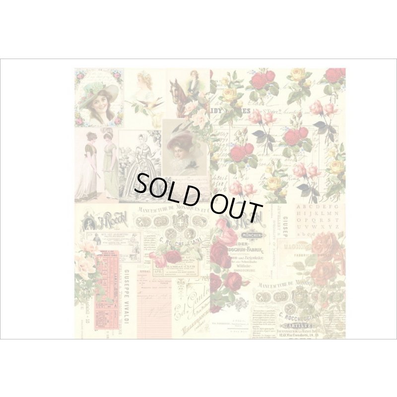 画像3: 紙モノ好きにはたまらない＊ロマンティック＊パターンペーパー＊24枚＊海外製