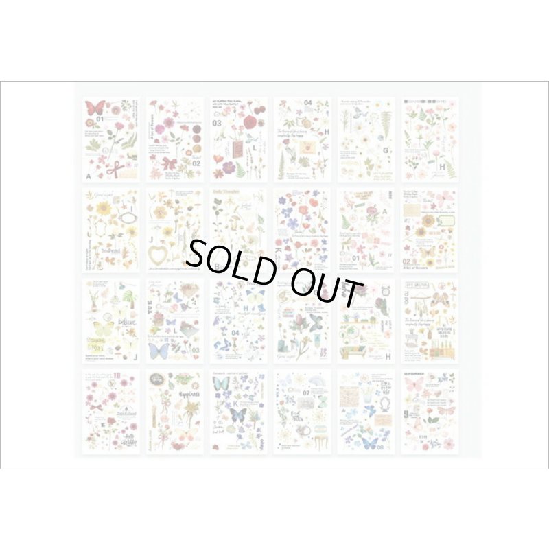 画像18: 50シート❕大きな和紙シール帳＊フラワーコレクション＊海外製