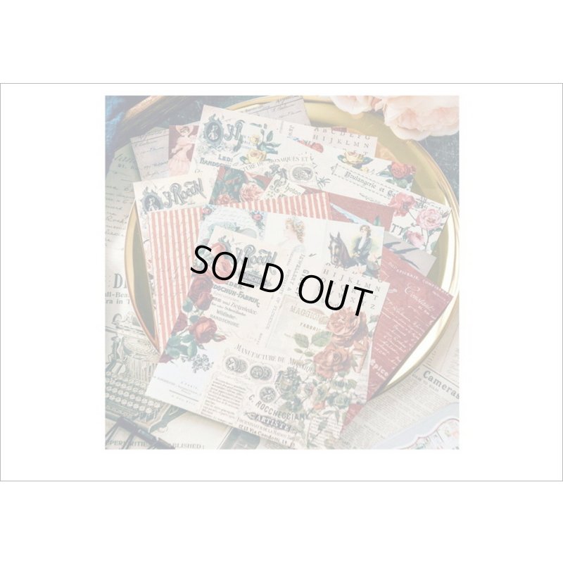 画像6: 紙モノ好きにはたまらない＊ロマンティック＊パターンペーパー＊24枚＊海外製