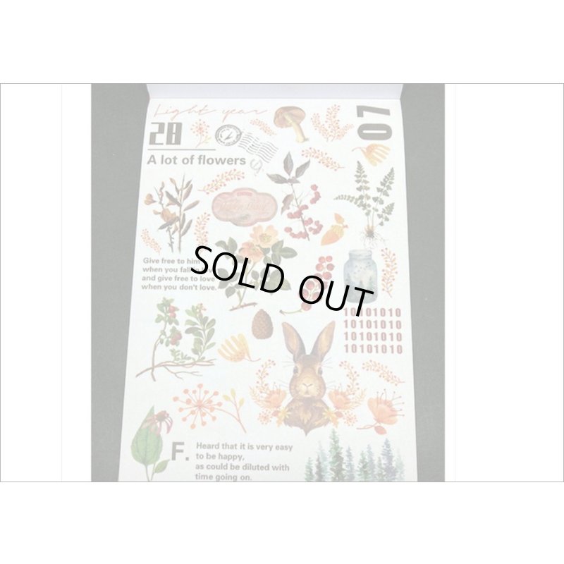 画像6: 50シート❕大きな和紙シール帳＊フラワーコレクション＊海外製