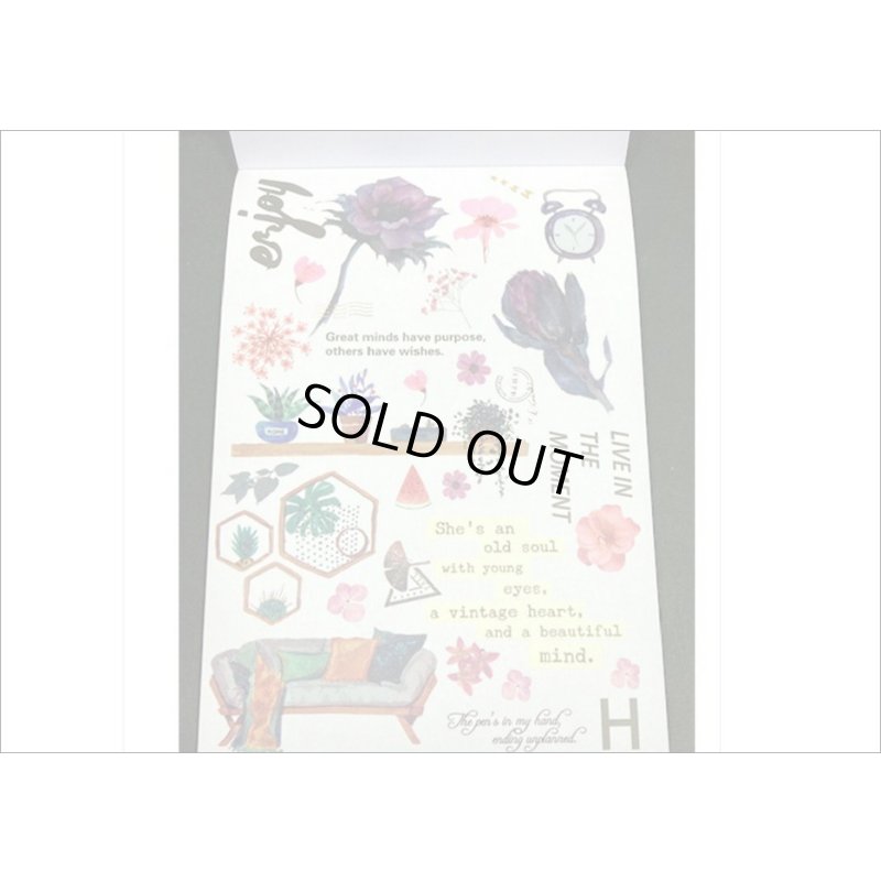 画像8: 50シート❕大きな和紙シール帳＊フラワーコレクション＊海外製