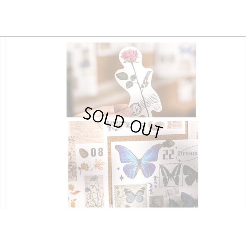 画像15: 50シート❕大きな和紙シール帳＊フラワーコレクション＊海外製