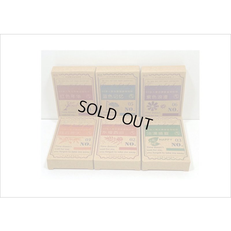 画像15: 玉紐付きミニBOX💓＊No.5・ブルー＊チケット＊シール＊海外製