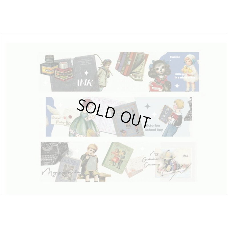 画像7: おとぎ話💓ブルー・夜の図書館✿PETテープ＊はく離式＊海外マステ　クリックポスト不可