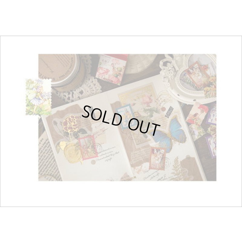 画像14: 花の妖精♪切手型＊46枚＊光沢シール＊箱入り＊海外製