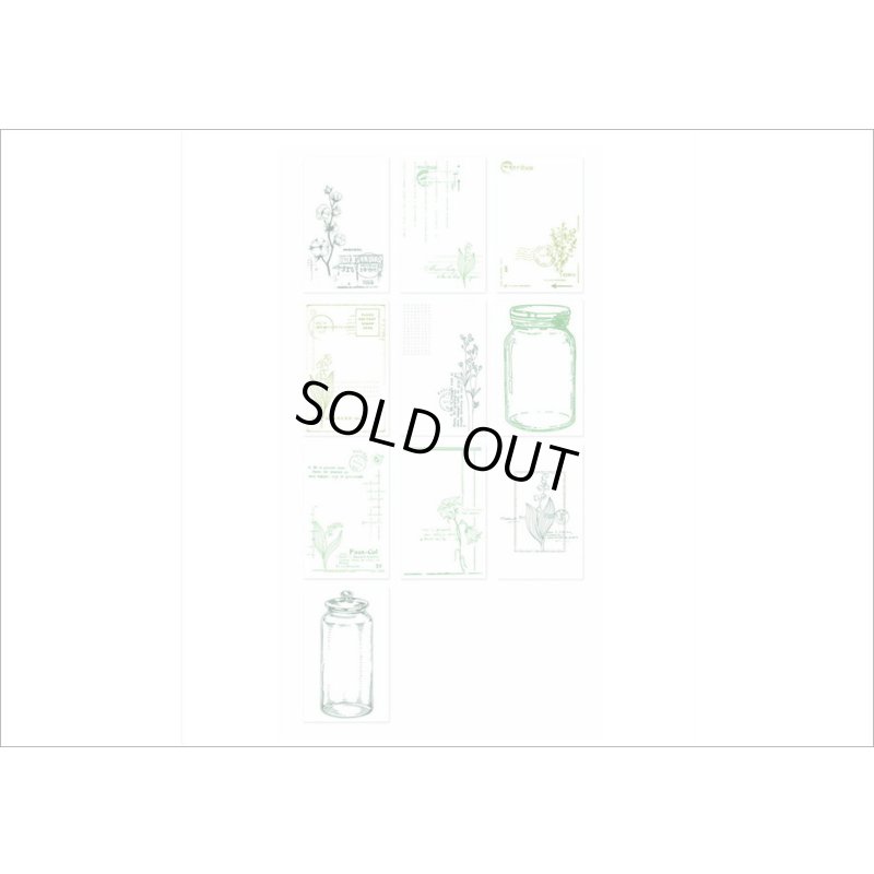 画像3: トレペ入り♪3種のペーパーメモ＊グリーン・植物コレクション＊30枚＊海外製