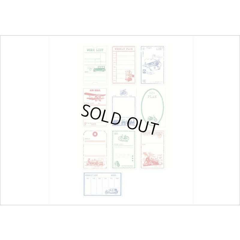 画像3: トレペ入り♪3種のペーパーメモ＊モスグリーン・思い出＊30枚＊海外製