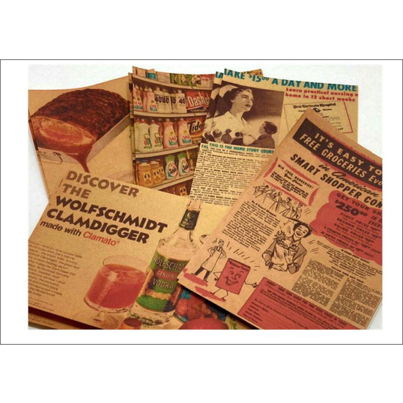 画像5: 広告＊クラフト＊はがきサイズ＊ペーパーセット＊30枚＊オリジナル