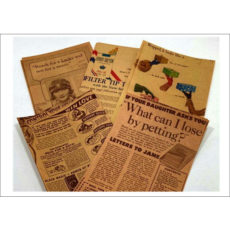 画像7: 広告＊クラフト＊はがきサイズ＊ペーパーセット＊30枚＊オリジナル