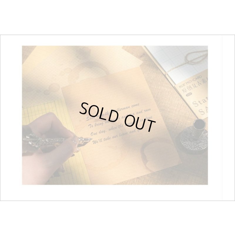 画像16: コーヒー染め風＊2種のペーパーセット＊マンデリン・明細書＊20枚＊海外製