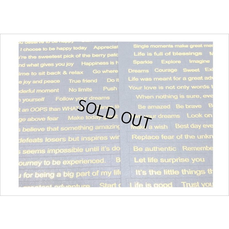 画像3: ゴールド＊540ピース＊英文だらけ♪＊8シート入り＊海外製