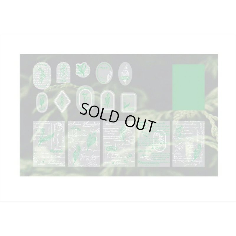 画像8: エンボス箔押し💓グリーン＊トレペのプチギフト＊15枚＊海外製