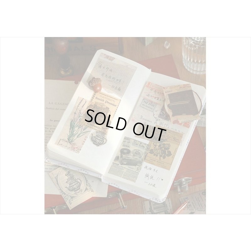 画像14: モノクロ＊ミニサイズ＊柄違い＊和紙シール＊50枚＊海外製