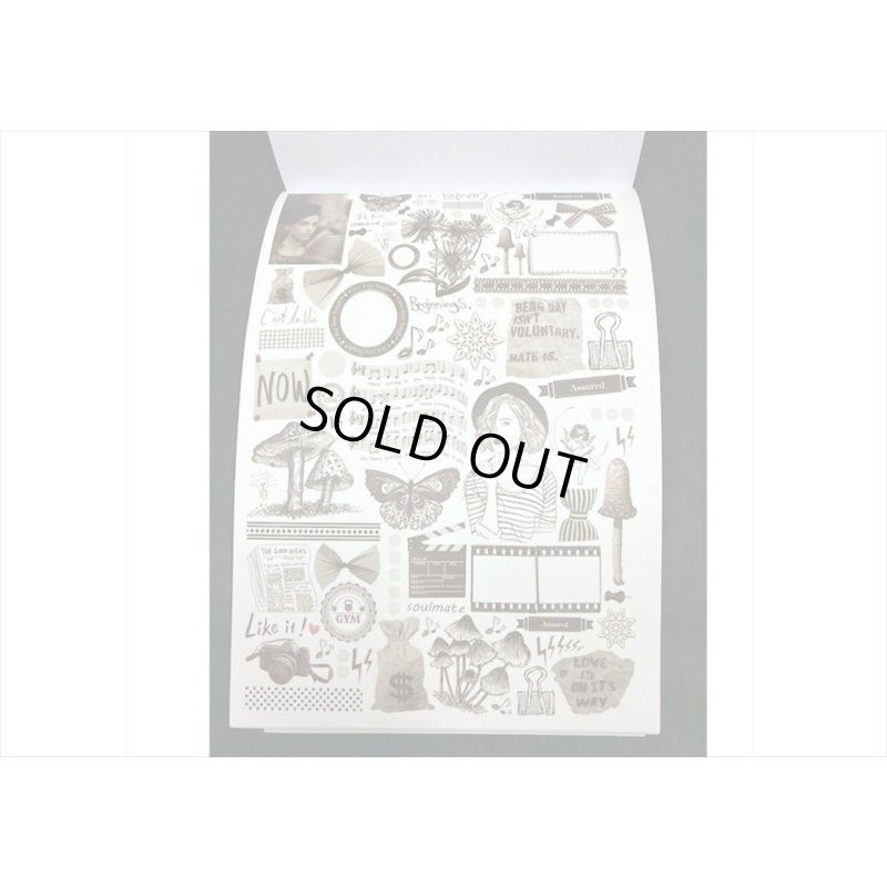 画像6: 50シート❕大きな和紙シール帳＊ブラック・Beauty＊海外製