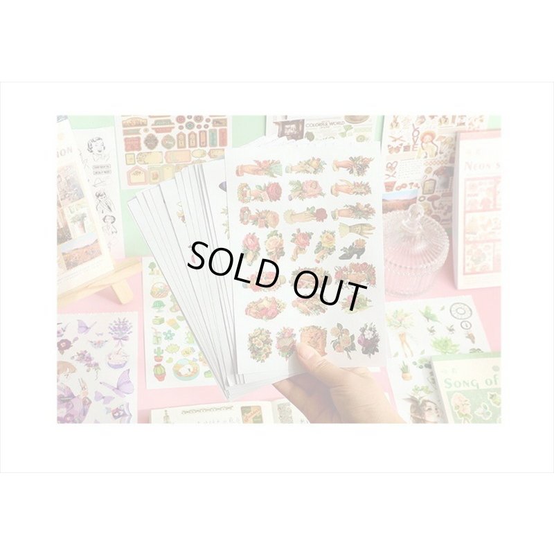 画像18: 50シート❕大きな和紙シール帳＊レッド・Neon＊海外製