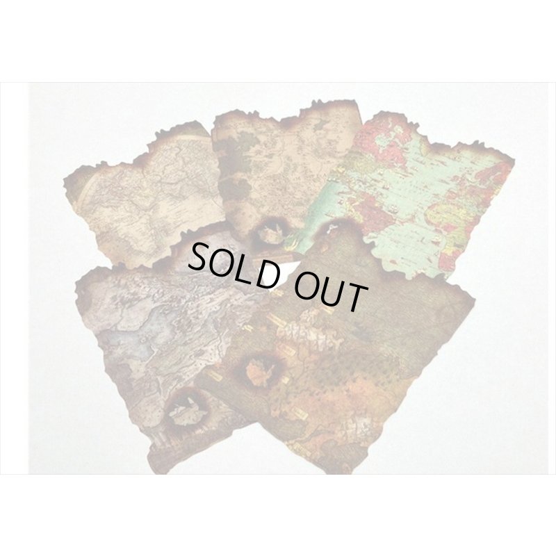 画像4: 焼け焦げペーパー＊地図＊ペーパーセット＊30枚＊海外製