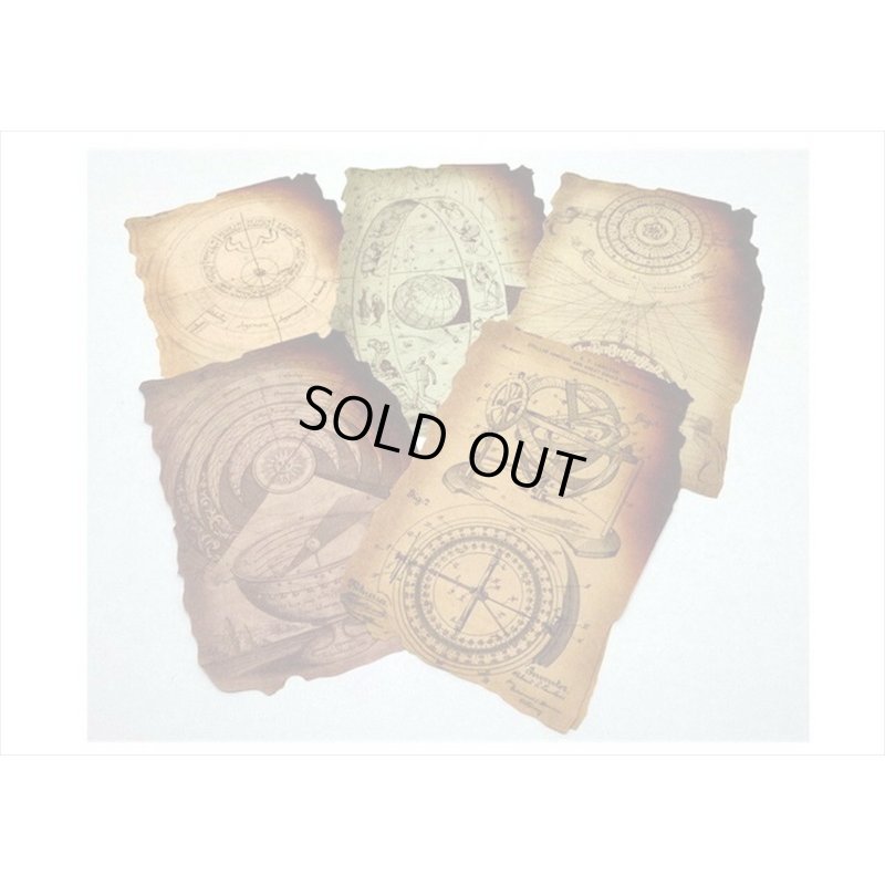 画像6: 焼け焦げペーパー＊天文学研究所＊ペーパーセット＊30枚＊海外製