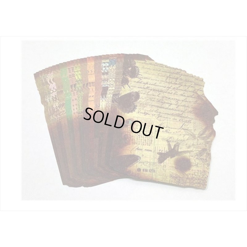 画像3: 焼け焦げペーパー＊バタフライ＊ペーパーセット＊30枚＊海外製