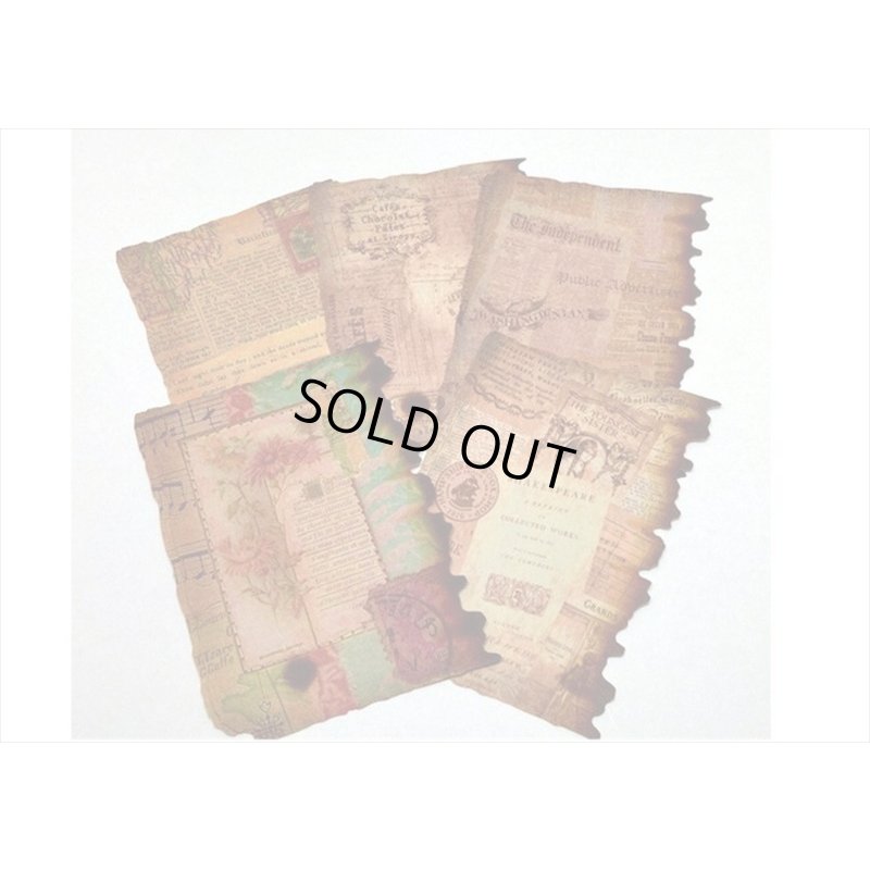 画像4: 焼け焦げペーパー＊ドリーム＊ペーパーセット＊30枚＊海外製