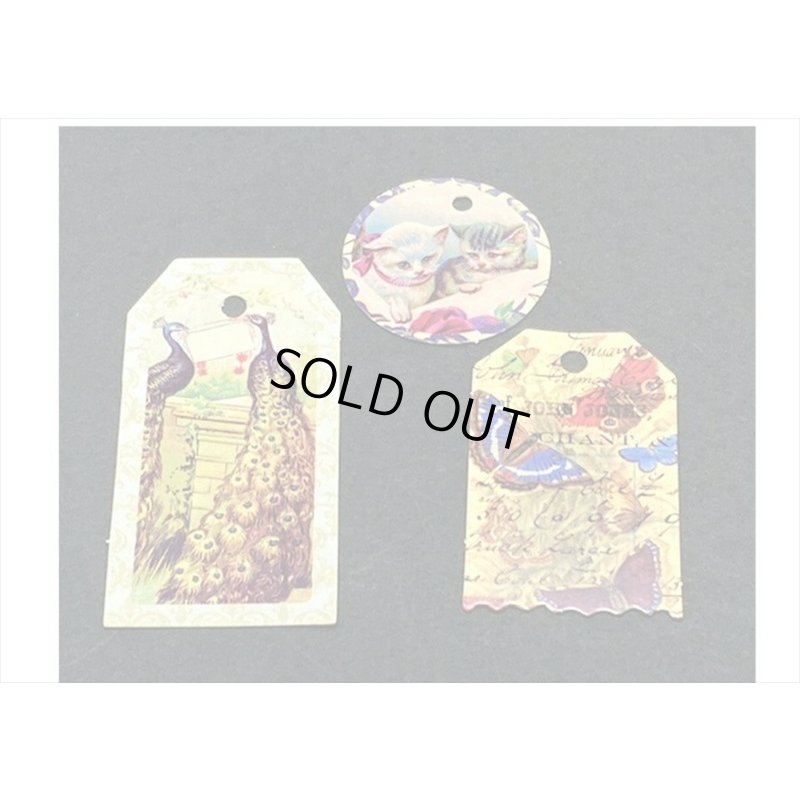 画像8: ドライフラワーを添えて🌸動物＊タグ＆和紙シール＊30点セット＊海外製