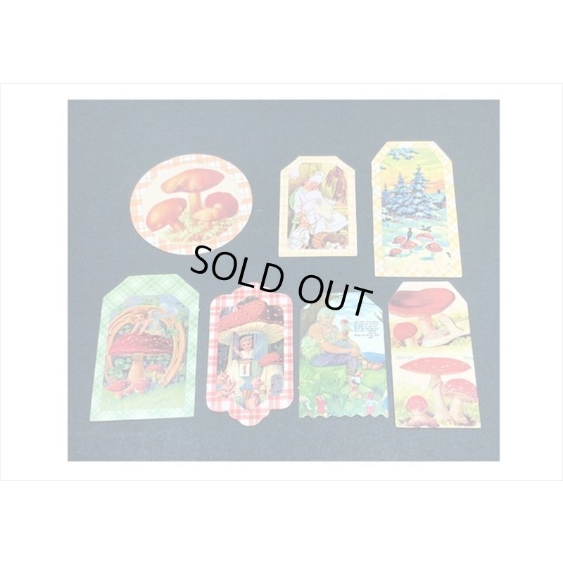 画像6: ドライフラワーを添えて🌸きのこ童話＊タグ＆和紙シール＊30点セット＊海外製