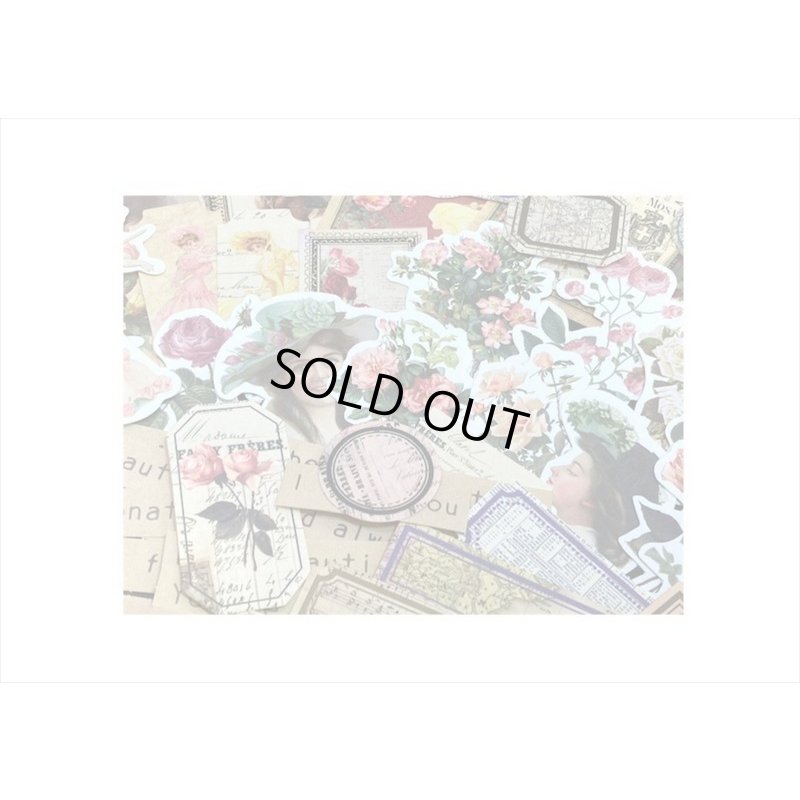 画像5: ヴィクトリア風＆英文【B】＊台紙も使えるペーパーセット＊約100枚＊海外製