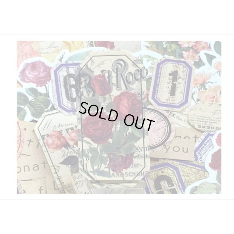 画像3: ヴィクトリア風＆英文【B】＊台紙も使えるペーパーセット＊約100枚＊海外製