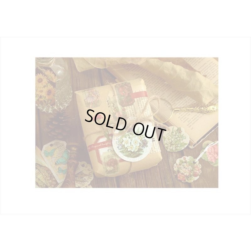 画像17: ドライフラワーを添えて🌸動物＊タグ＆和紙シール＊30点セット＊海外製