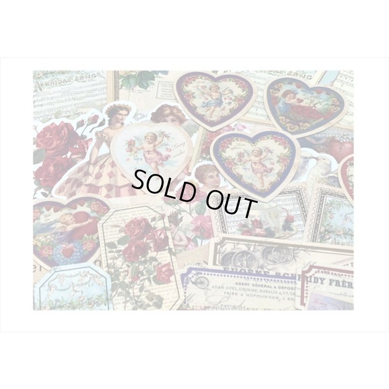 画像5: ヴィクトリア風＆英文【C】＊台紙も使えるペーパーセット＊約100枚＊海外製