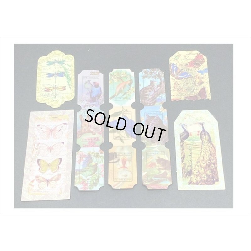 画像6: ドライフラワーを添えて🌸動物＊タグ＆和紙シール＊30点セット＊海外製