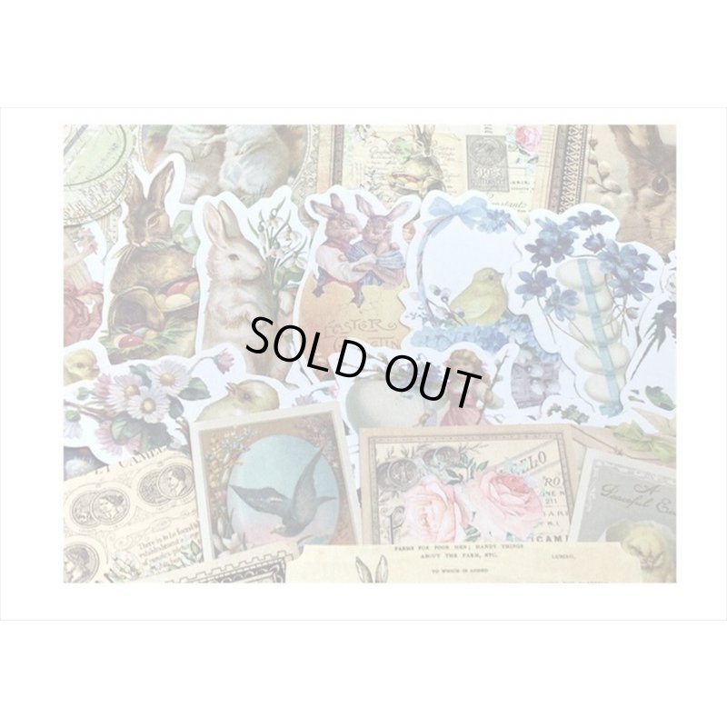 画像6: ヴィクトリア風＆英文【A】＊台紙も使えるペーパーセット＊約100枚＊海外製