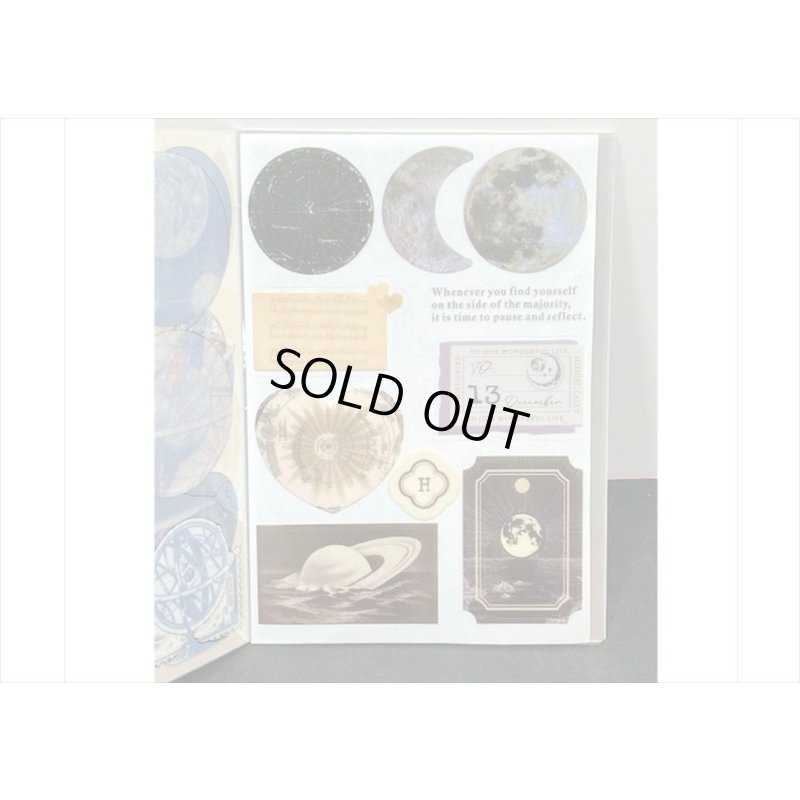 画像4: 防水PETシール帳＊宇宙＊ダイカット＊20シート＊海外製