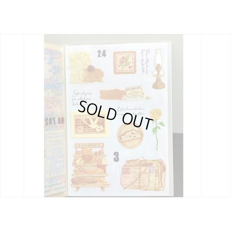 画像5: 防水PETシール帳＊山のそよ風＊ダイカット＊20シート＊海外製