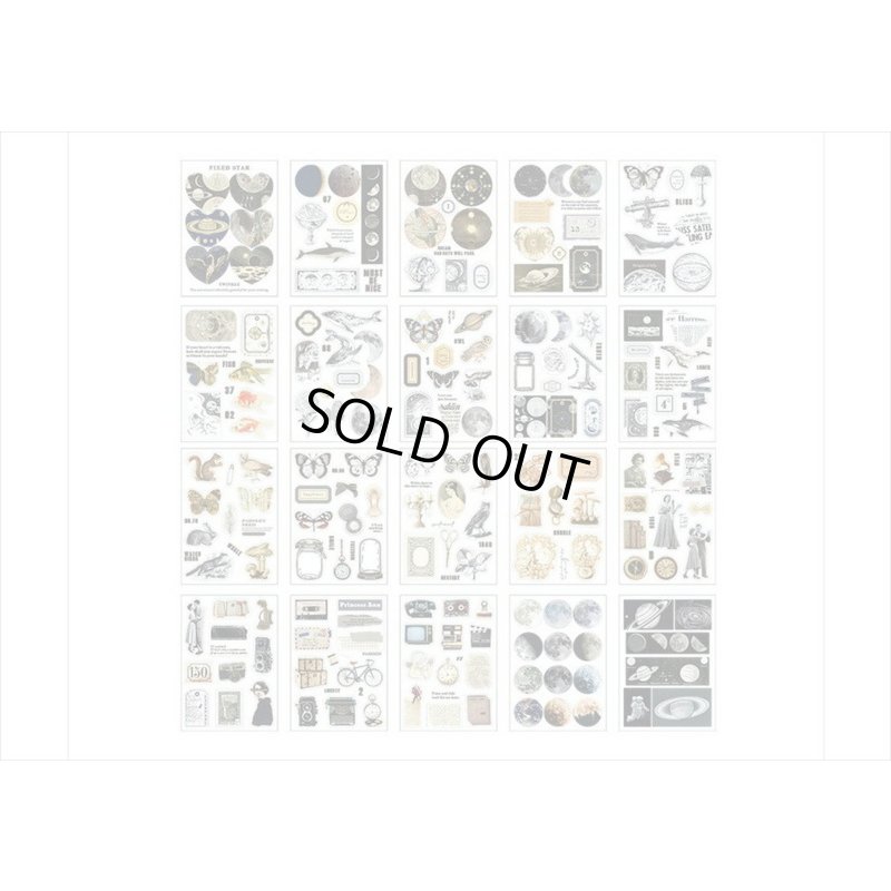 画像16: 防水PETシール帳＊宇宙＊ダイカット＊20シート＊海外製