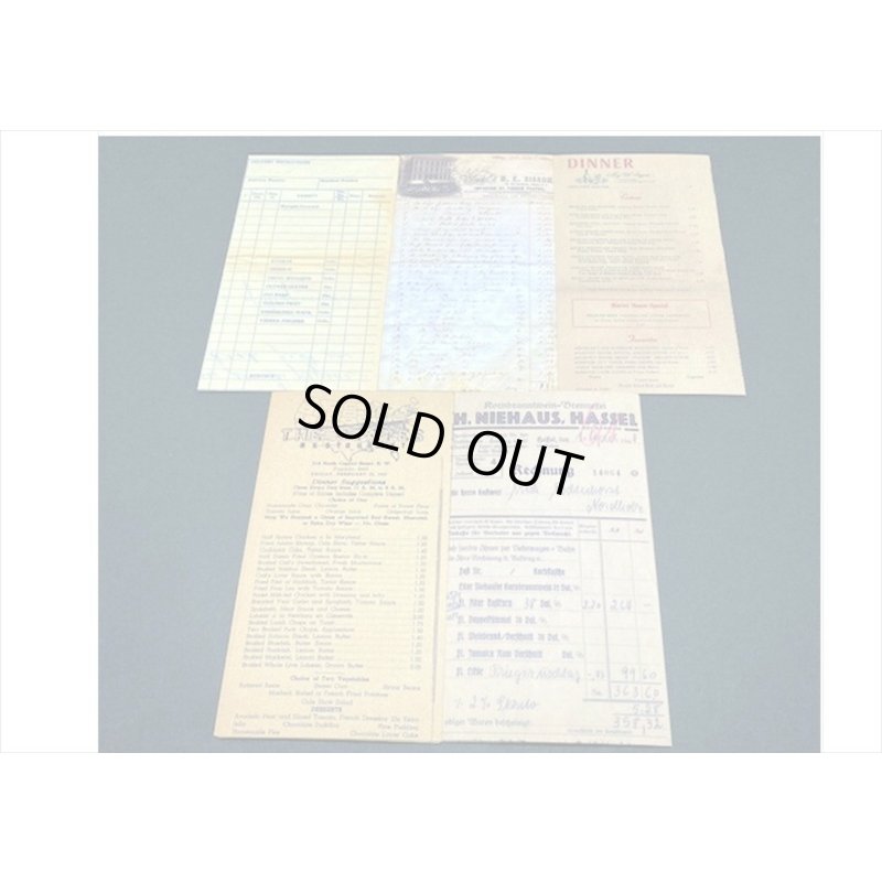 画像7: 素材集＊古い伝票＊ペーパーセット＊60枚＊海外製