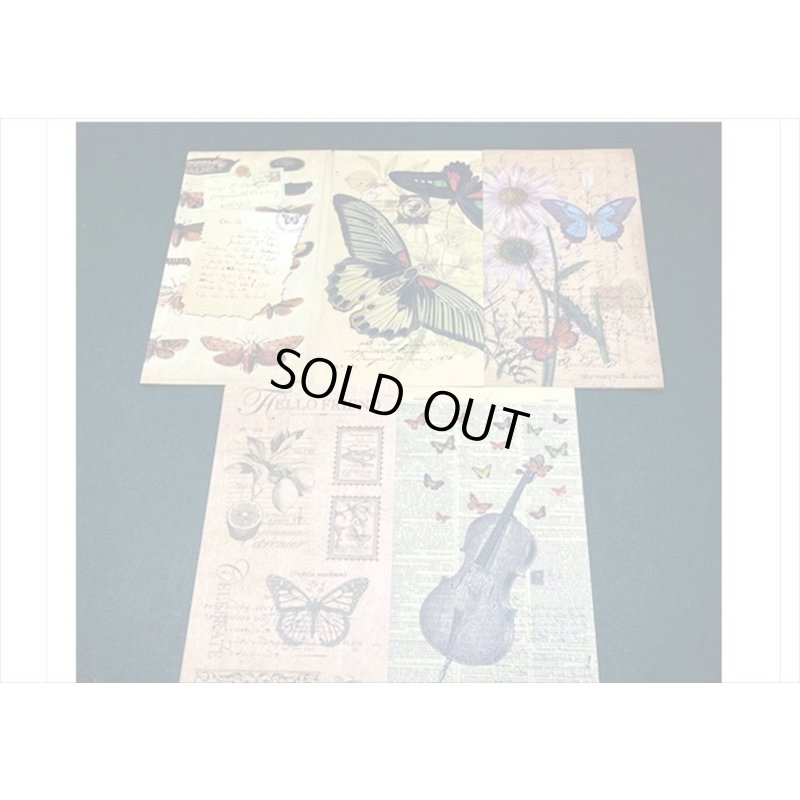 画像7: 素材集＊バタフライ＊ペーパーセット＊60枚＊海外製