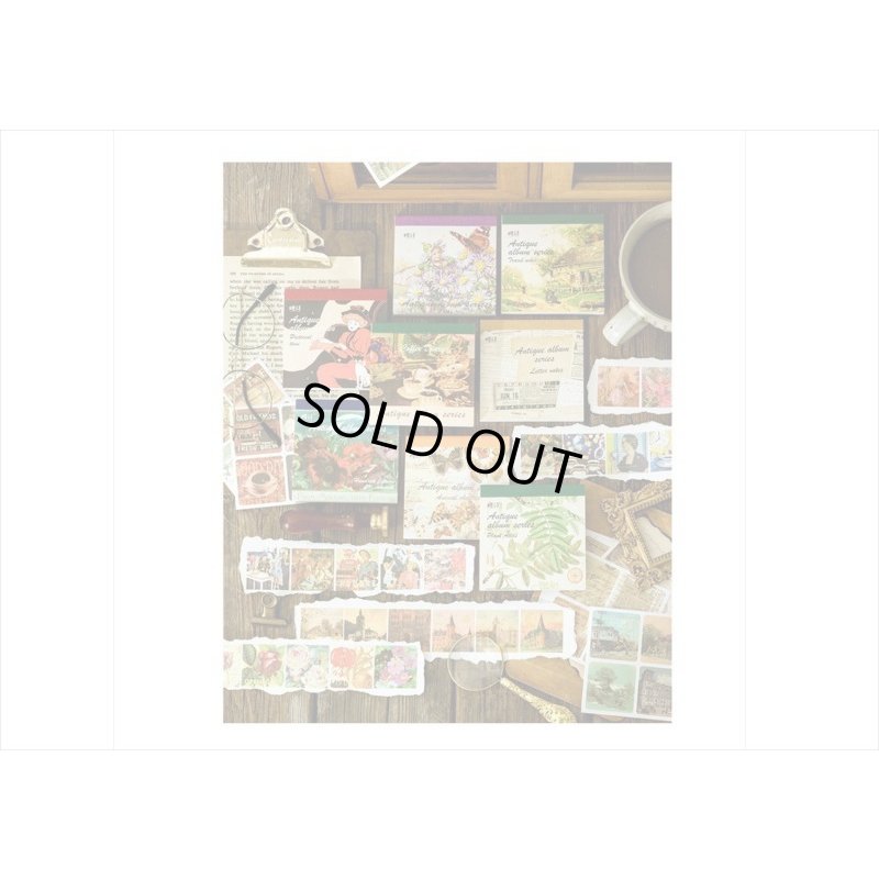 画像19: 箔押し☆和紙シール帳＊レター＊カット入り＊柄違い＊20シート＊海外製