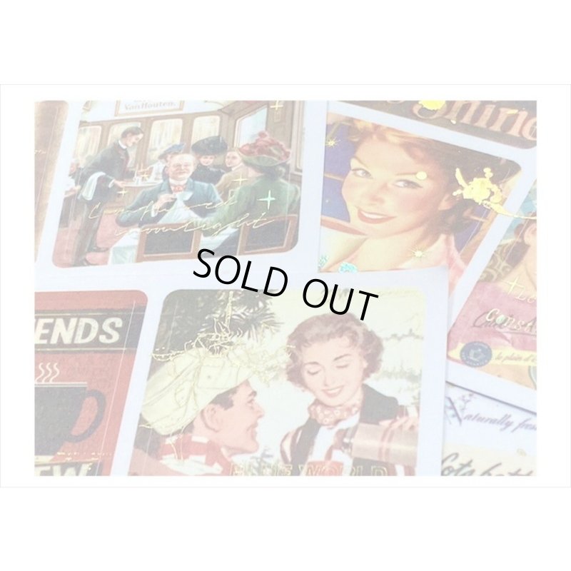 画像3: 箔押し☆和紙シール帳＊コーヒー＊カット入り＊柄違い＊20シート＊海外製