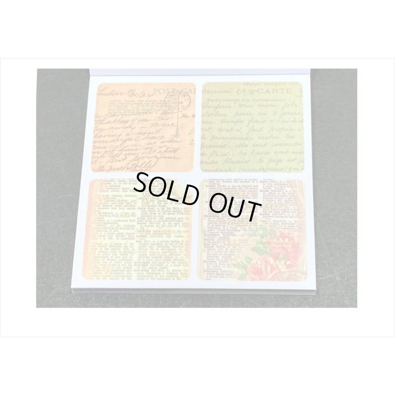 画像11: 箔押し☆和紙シール帳＊レター＊カット入り＊柄違い＊20シート＊海外製