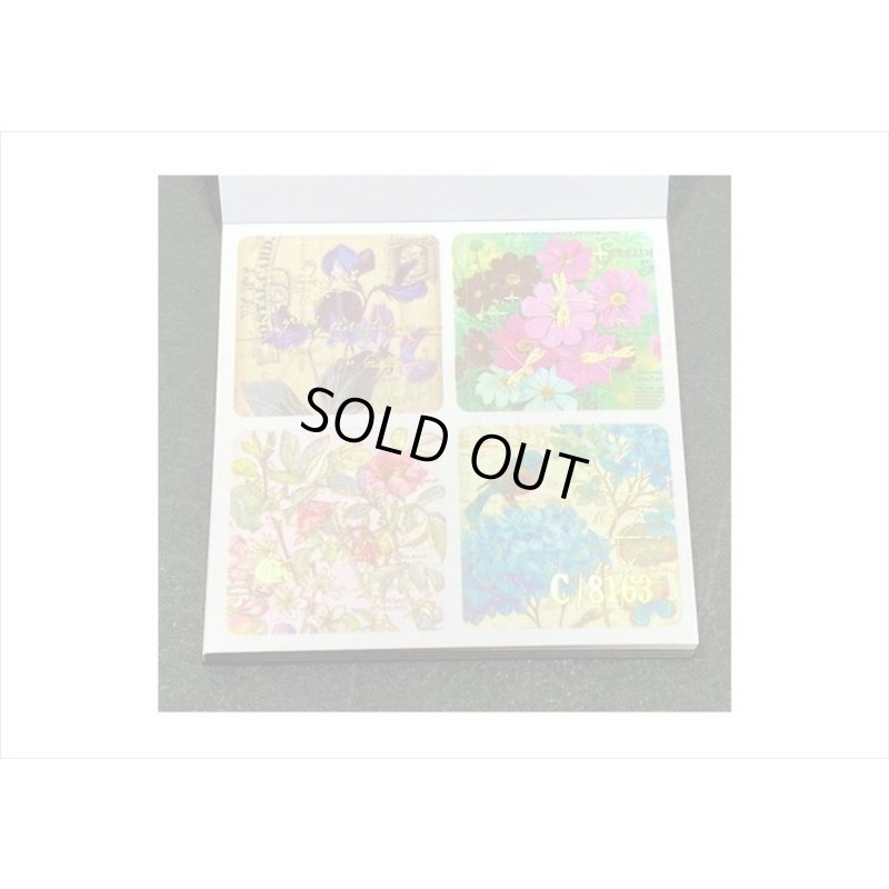 画像11: 箔押し☆和紙シール帳＊花＊カット入り＊柄違い＊20シート＊海外製