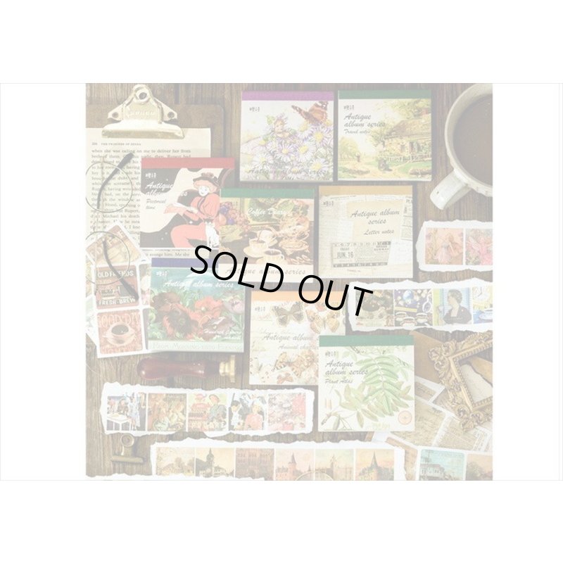 画像19: 箔押し☆和紙シール帳＊植物＊カット入り＊柄違い＊20シート＊海外製