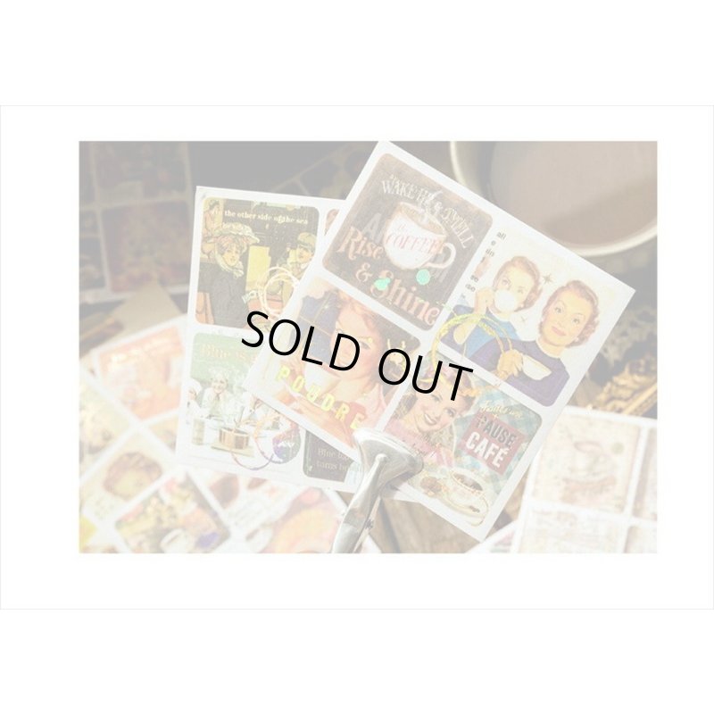 画像14: 箔押し☆和紙シール帳＊イラスト＊カット入り＊柄違い＊20シート＊海外製