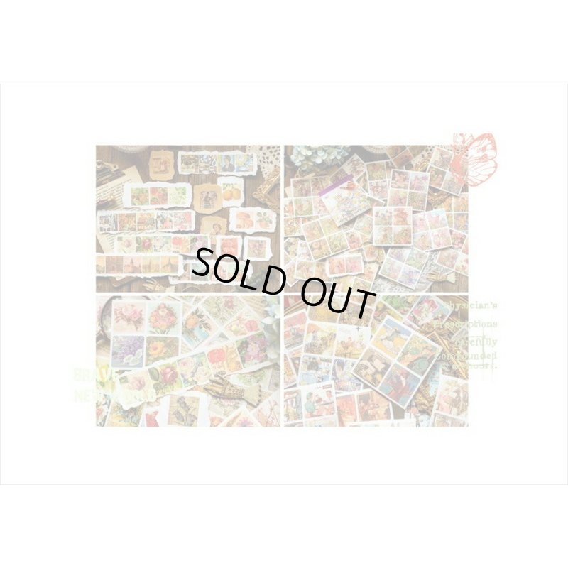 画像18: 箔押し☆和紙シール帳＊植物＊カット入り＊柄違い＊20シート＊海外製