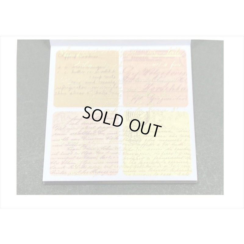 画像6: 箔押し☆和紙シール帳＊レター＊カット入り＊柄違い＊20シート＊海外製