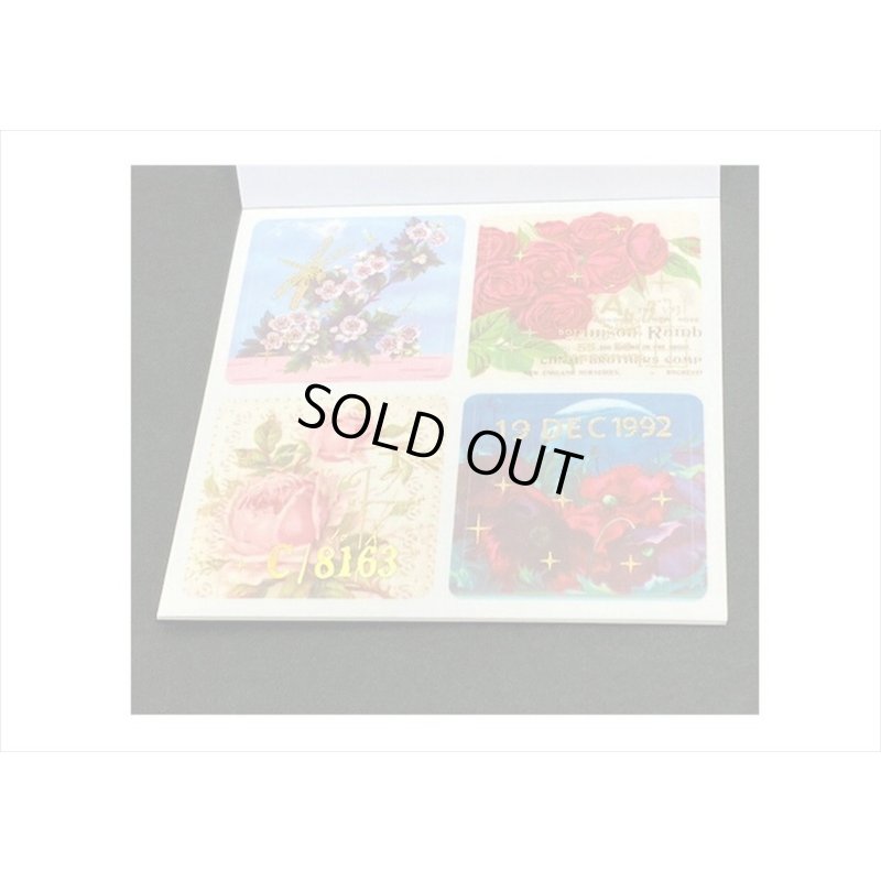 画像16: 箔押し☆和紙シール帳＊花＊カット入り＊柄違い＊20シート＊海外製