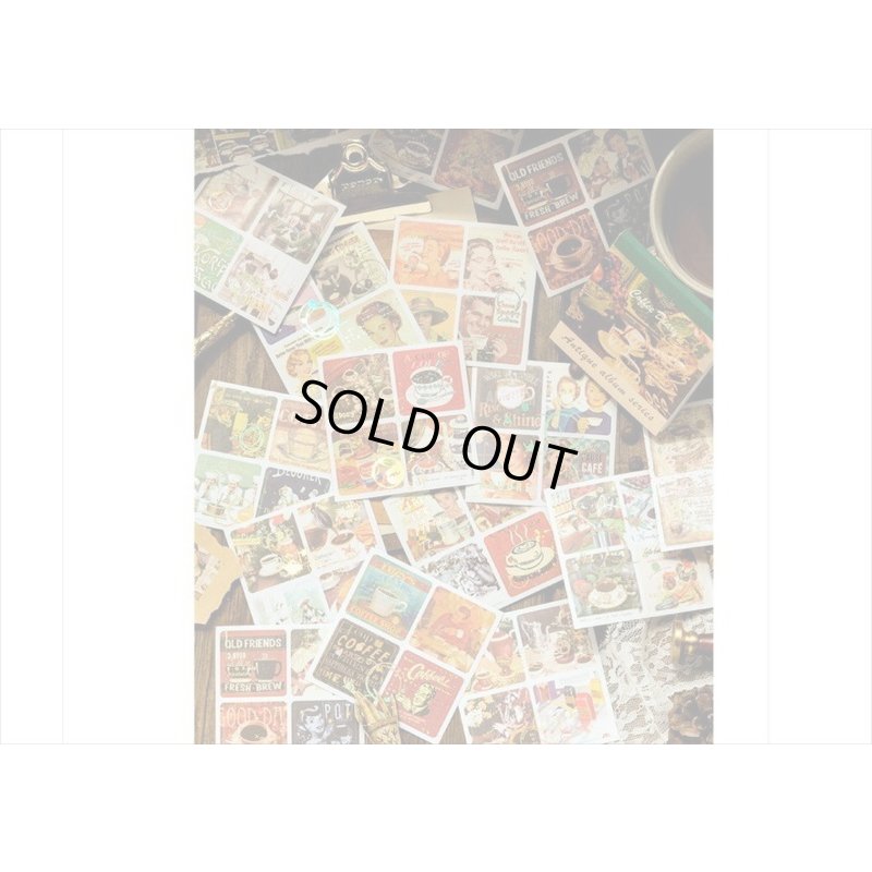 画像16: 箔押し☆和紙シール帳＊コーヒー＊カット入り＊柄違い＊20シート＊海外製