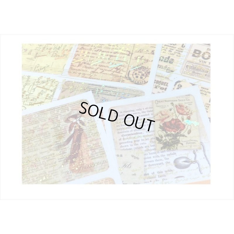 画像3: 箔押し☆和紙シール帳＊レター＊カット入り＊柄違い＊20シート＊海外製