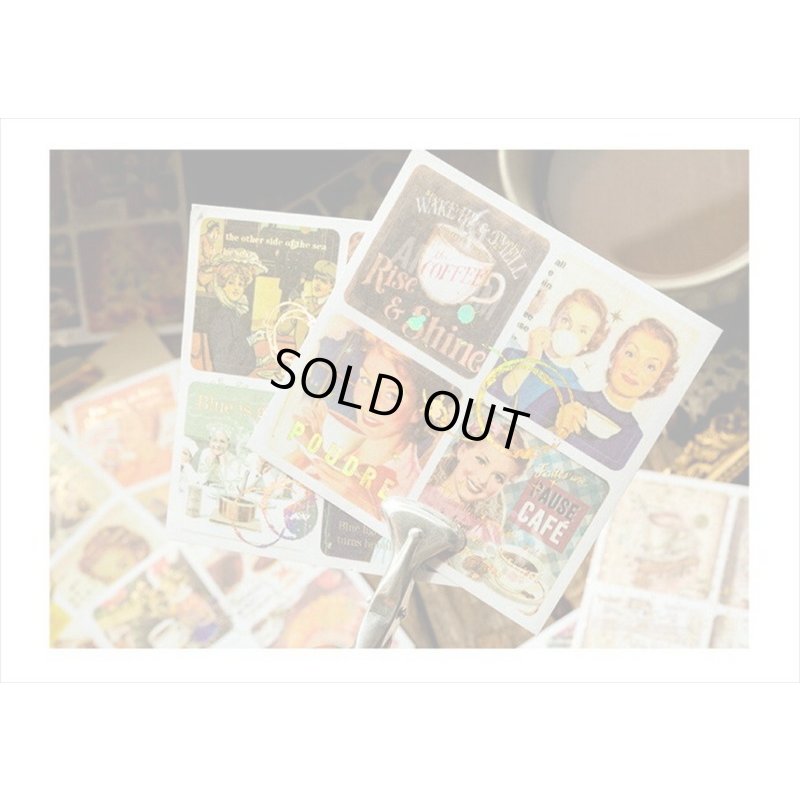 画像13: 箔押し☆和紙シール帳＊コーヒー＊カット入り＊柄違い＊20シート＊海外製