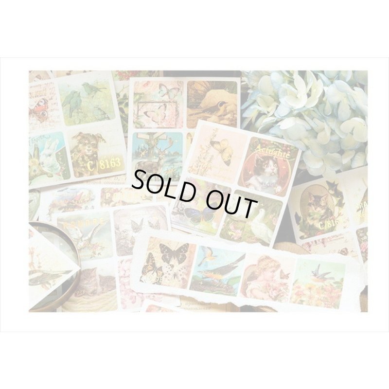 画像15: 箔押し☆和紙シール帳＊アニマル＊カット入り＊柄違い＊20シート＊海外製