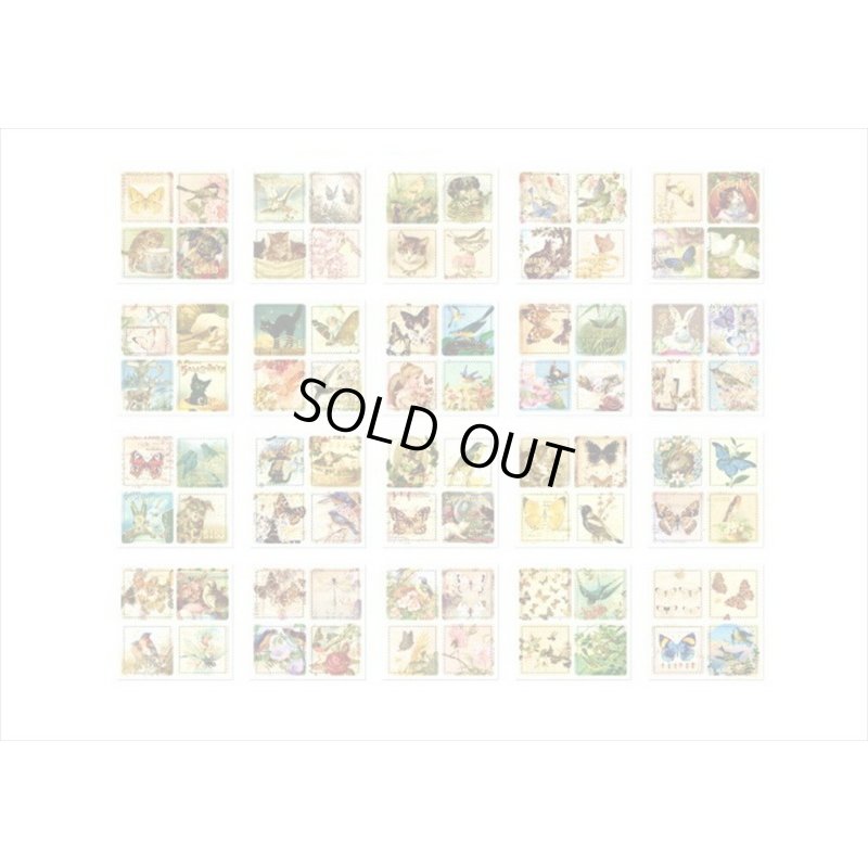 画像14: 箔押し☆和紙シール帳＊アニマル＊カット入り＊柄違い＊20シート＊海外製